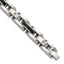 Men's Polished Diamond Stainless Steel Link Bracelet 11mm 8.25in