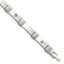 Men's Brushed and Polished Diamond Stainless Steel Link Bracelet 6mm 8.25in