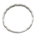 Men's Brushed and Polished Stainless Steel 14K Gold Accent ID Bracelet 12mm