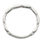 Men's Polished Diamond Stainless Steel ID Bracelet 11mm