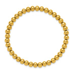 Men's Polished Gold-Tone Stainless Steel Bracelet 6mm