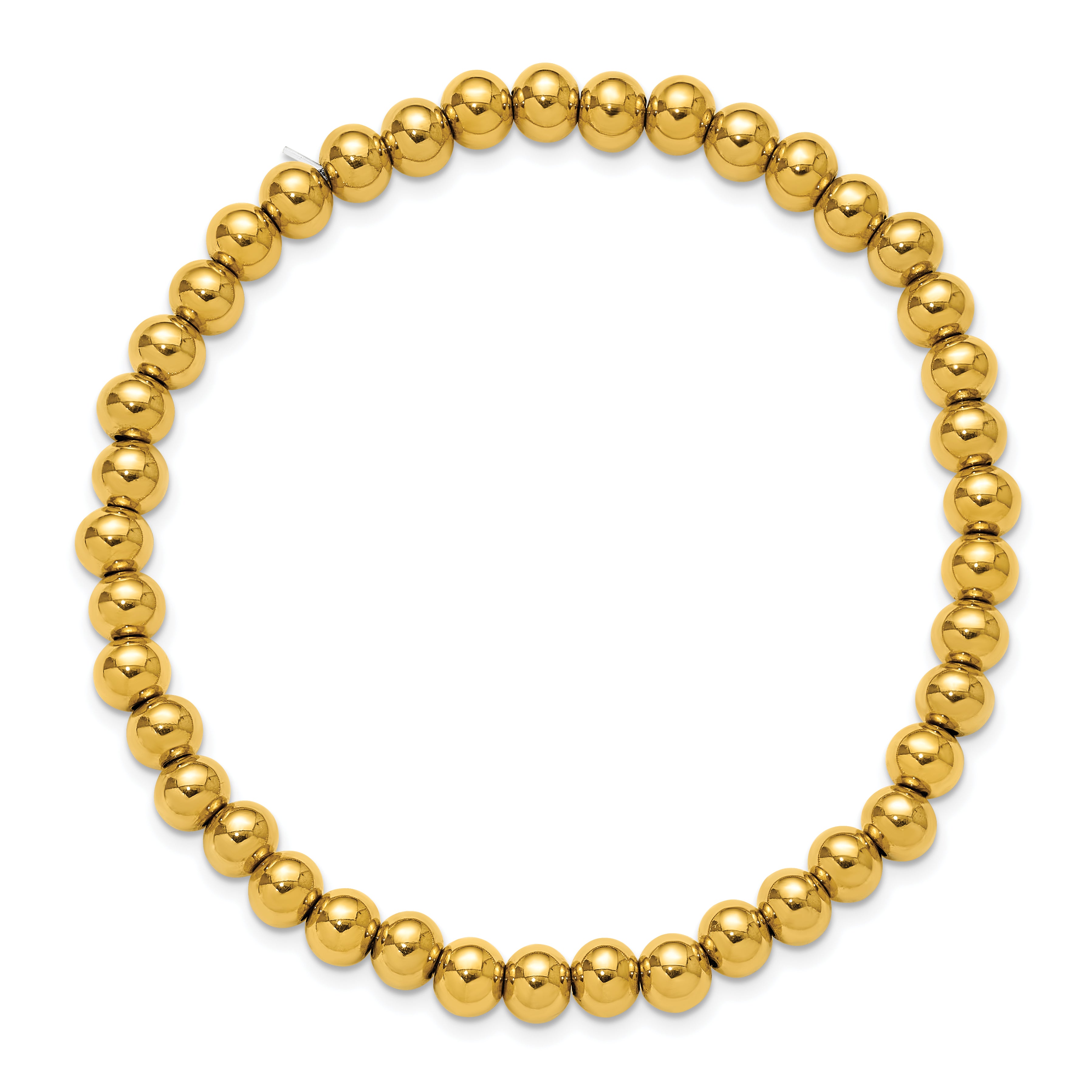 Men's Polished Gold-Tone Stainless Steel Bracelet 6mm 8.25in Secondary image