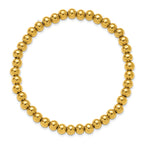 Men's Polished Gold-Tone Stainless Steel Bracelet 6mm 8.25in