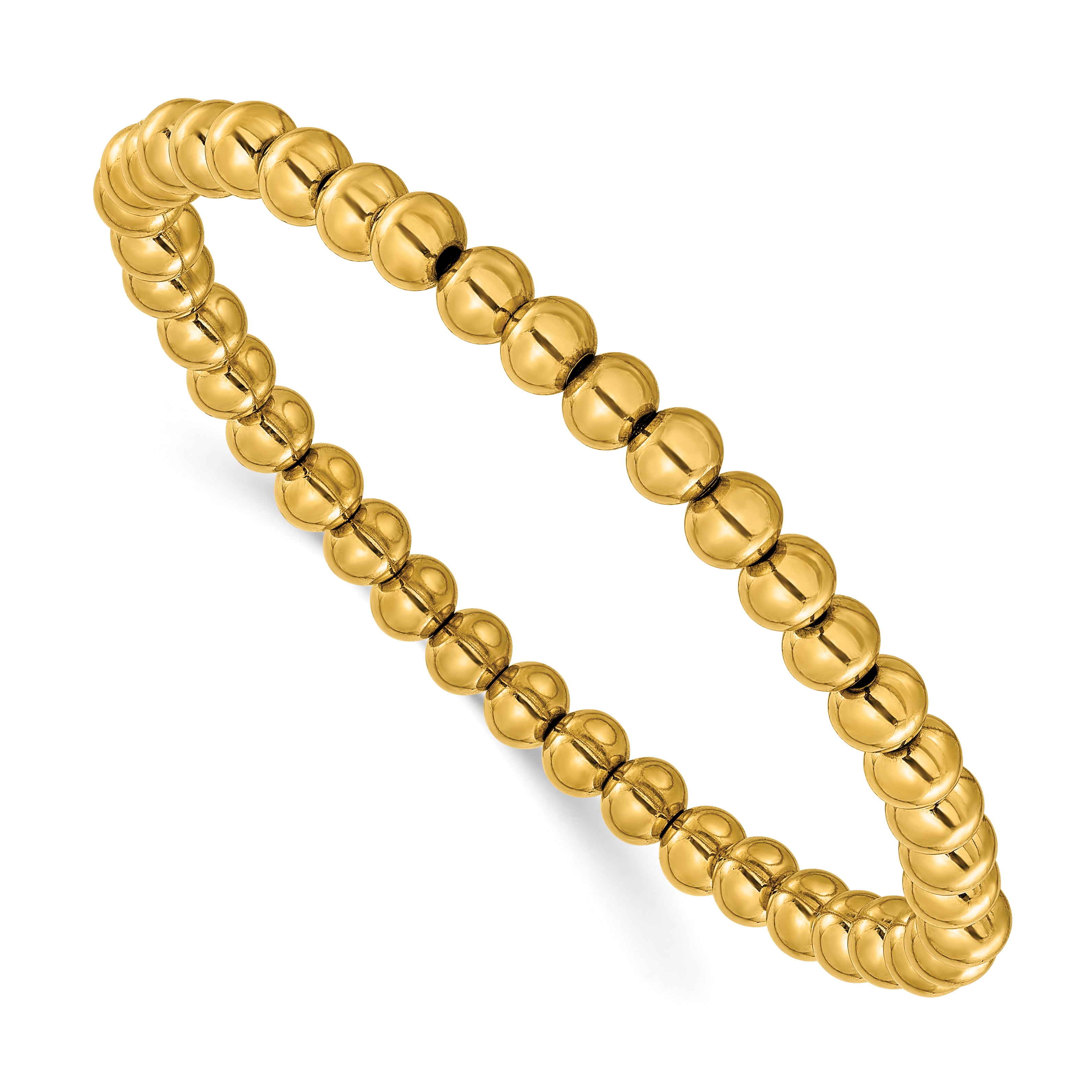 Men's Polished Gold-Tone Stainless Steel Bracelet 6mm 8.25in Main image