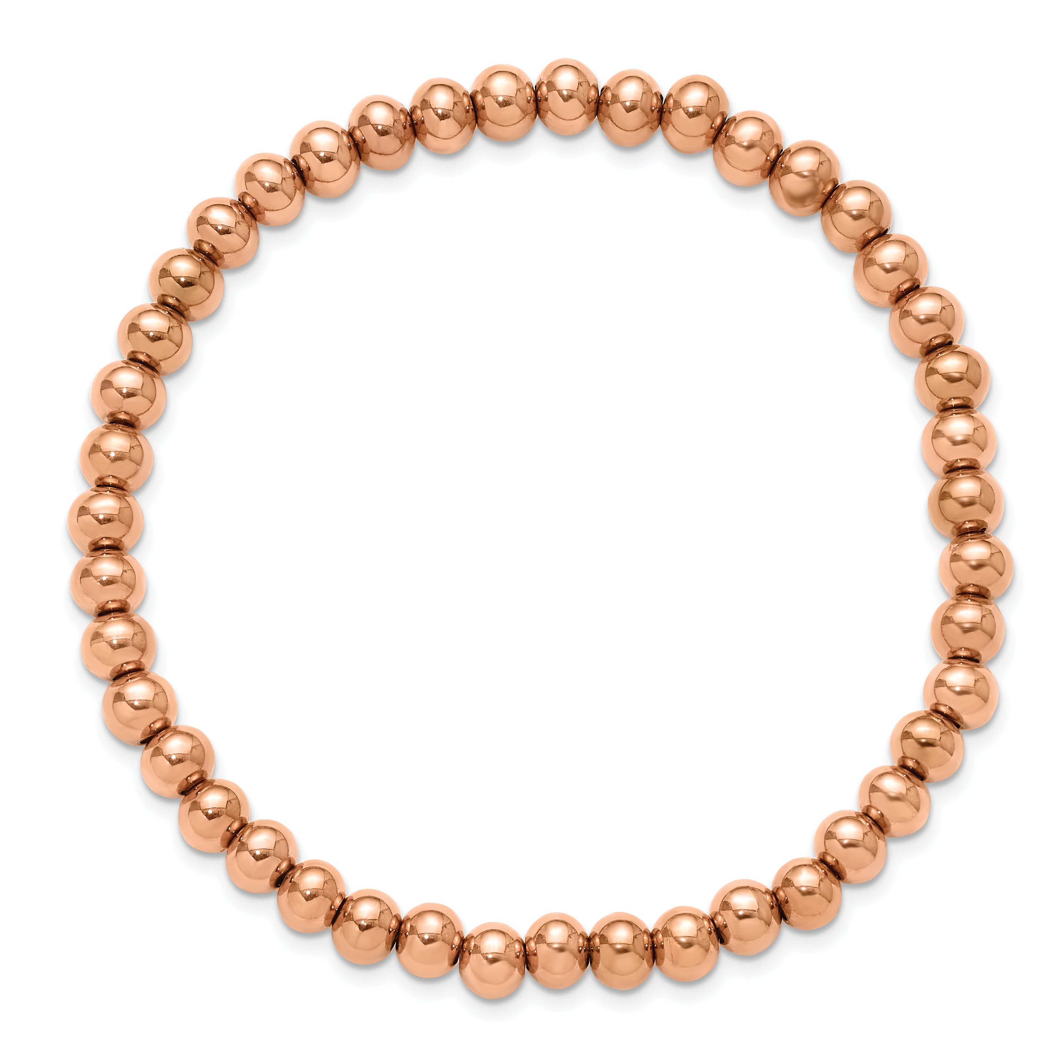 Polished Rose-Tone Stainless Steel Bracelet 6mm Secondary image