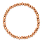 Polished Rose-Tone Stainless Steel Bracelet 6mm