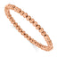 Polished Rose-Tone Stainless Steel Bracelet 6mm