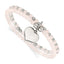 Polished Pink Other Quartz Heart Stainless Steel Bracelet 4.5mm