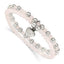 Puffed Heart Pink Quartz Two-Strand Bracelet in Stainless Steel, 5mm - Sophia Jewelers