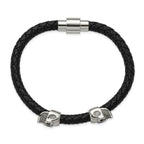 Men's Polished Skull Stainless Steel Bracelet