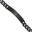 Men's Brushed and Polished Black Stainless Steel ID Bracelet 9mm