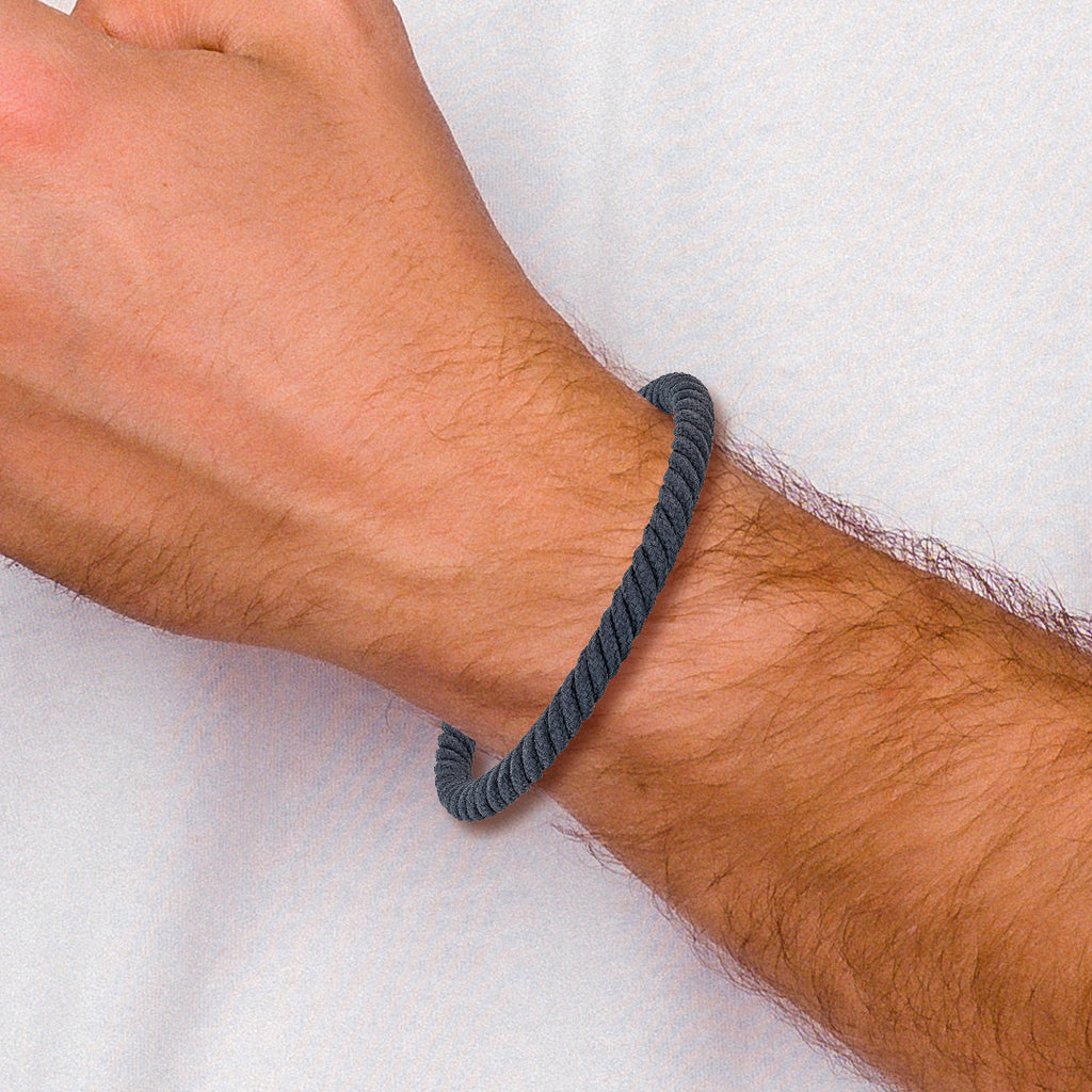 Men's Polished Stainless Steel Bracelet 5mm