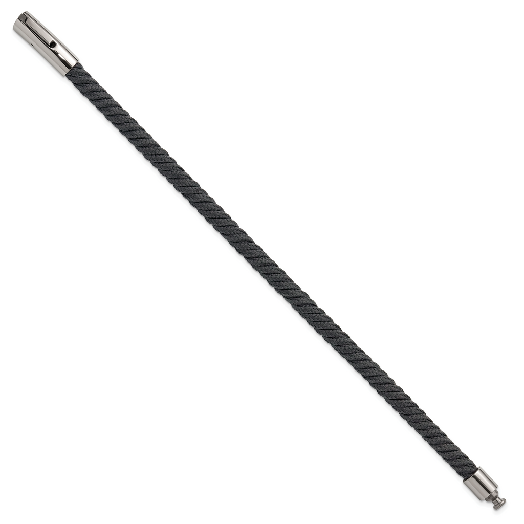Men's Polished Stainless Steel Bracelet 5mm