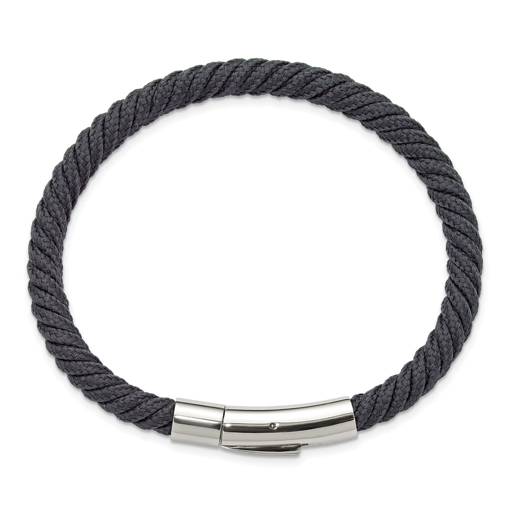 Men's Polished Stainless Steel Bracelet 5mm
