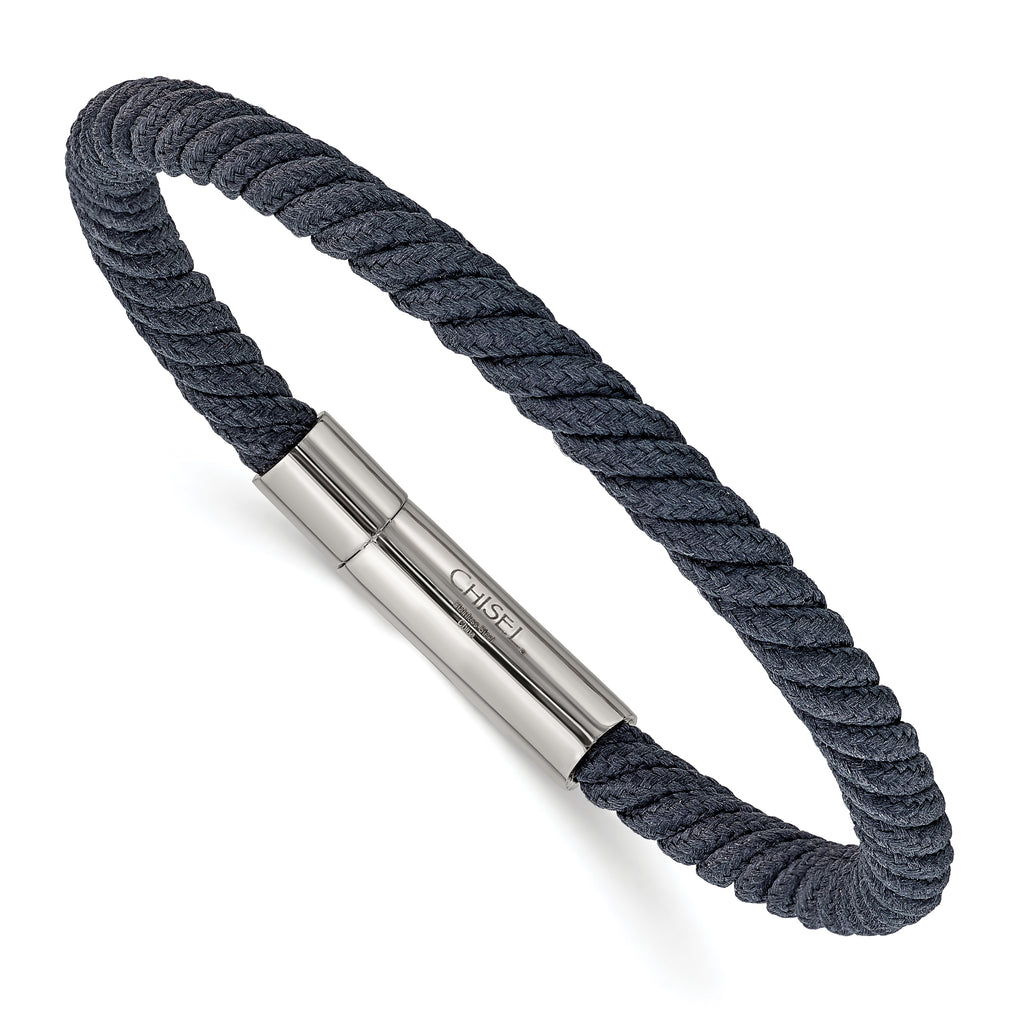 Men's Polished Stainless Steel Bracelet 5mm