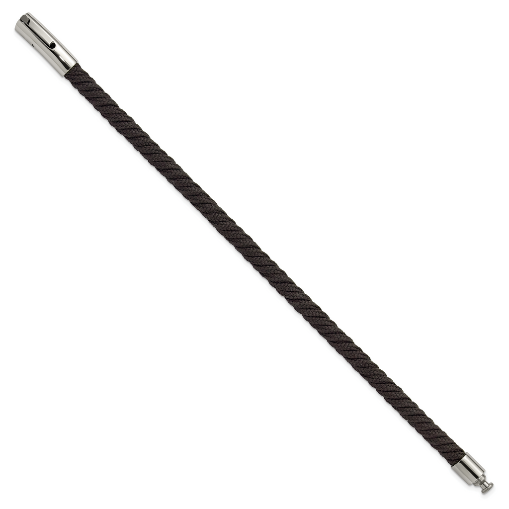 Men's Polished Stainless Steel Bracelet 5mm 8in