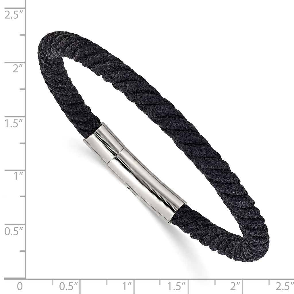 Men's Polished Stainless Steel Bracelet 5mm 8in