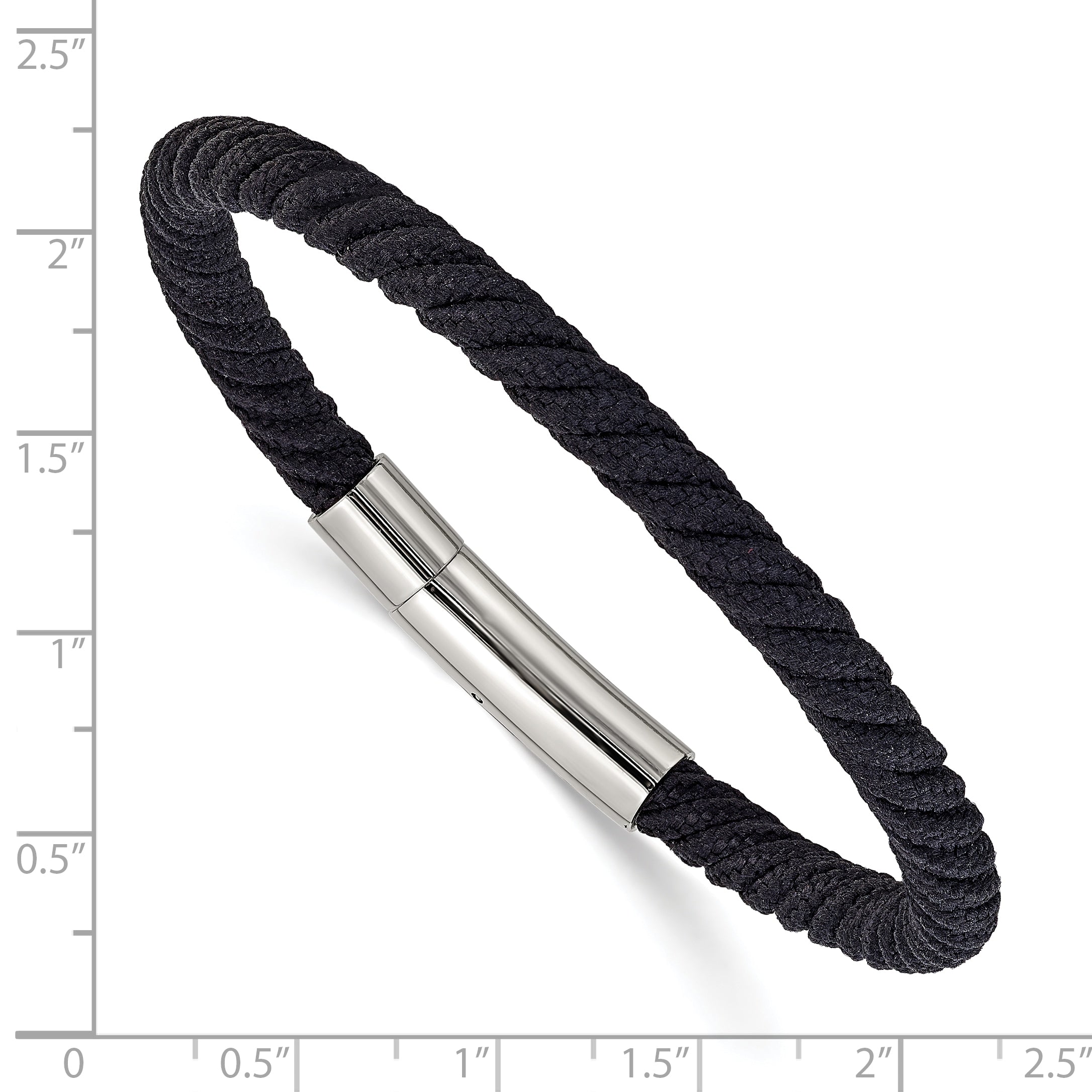 Men's Polished Stainless Steel Bracelet 5mm 8in