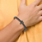 Men's Antiqued Grey Hematite Stainless Steel Bracelet 6mm