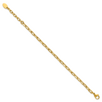 Polished Gold-Tone Stainless Steel Paperclip Chain Bracelet 4.3mm
