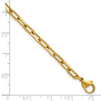 Polished Gold-Tone Stainless Steel Paperclip Chain Bracelet 4.3mm