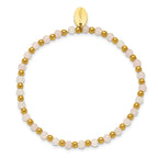 Gold-Tone Polished Pink Other Quartz Stainless Steel Bracelet 3.6mm