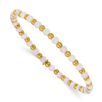 Gold-Tone Polished Pink Other Quartz Stainless Steel Bracelet 3.6mm