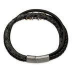 Men's Antiqued Braided Stainless Steel Bracelet 5.4mm