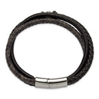 Men's Polished Braided Stainless Steel Bracelet 5.4mm