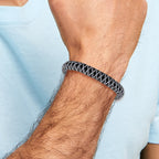Men's Brushed Black Stainless Steel Bracelet 10.6mm