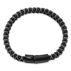 Men's Brushed Black Stainless Steel Bracelet 10.6mm
