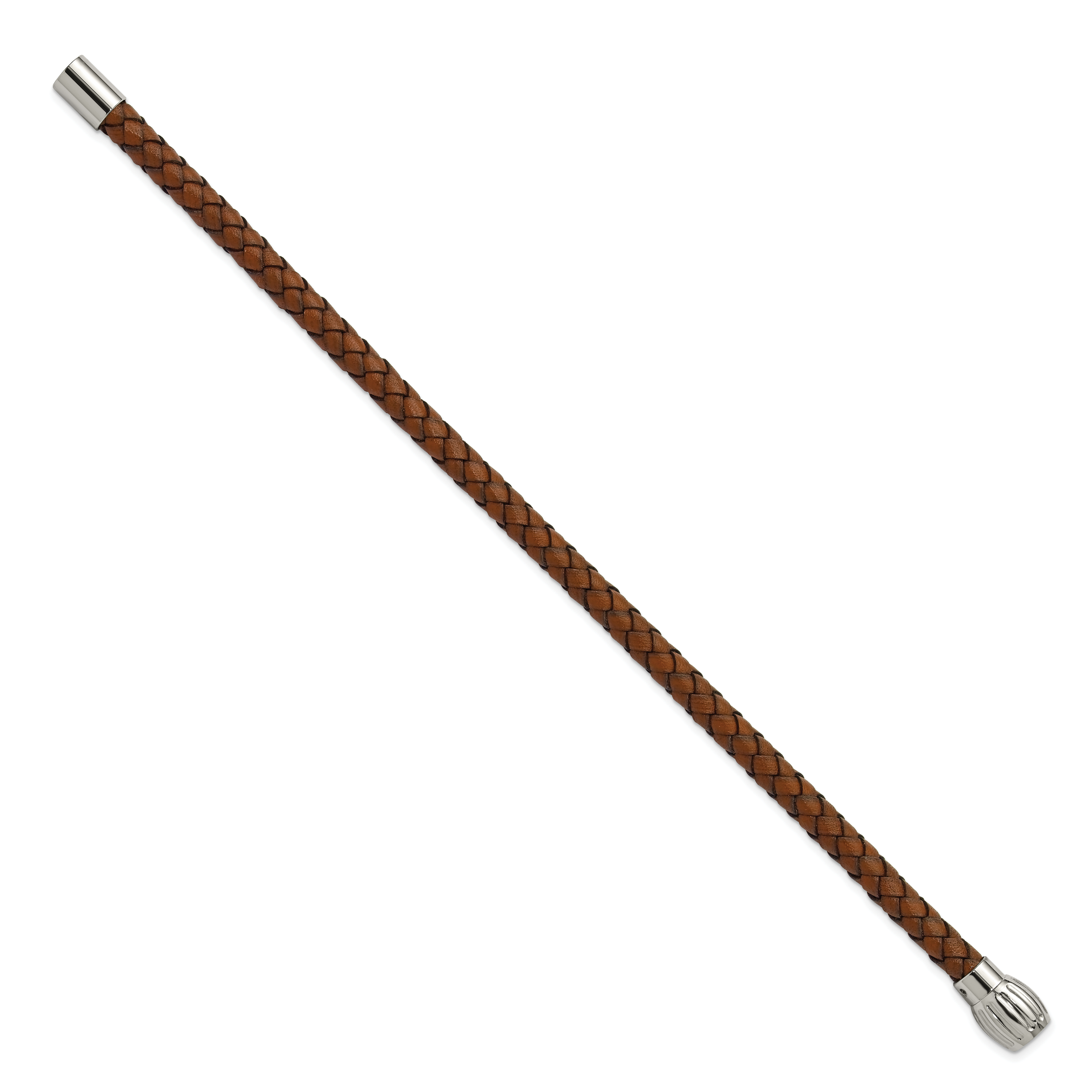 Men's Polished Woven Stainless Steel Bracelet 6mm Secondary image