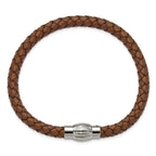 Men's Polished Woven Stainless Steel Bracelet 6mm