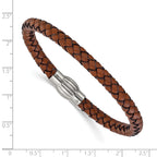Men's Polished Woven Stainless Steel Bracelet 6mm