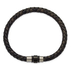 Men's Brushed and Polished Woven Stainless Steel Bracelet 6mm 8.5in