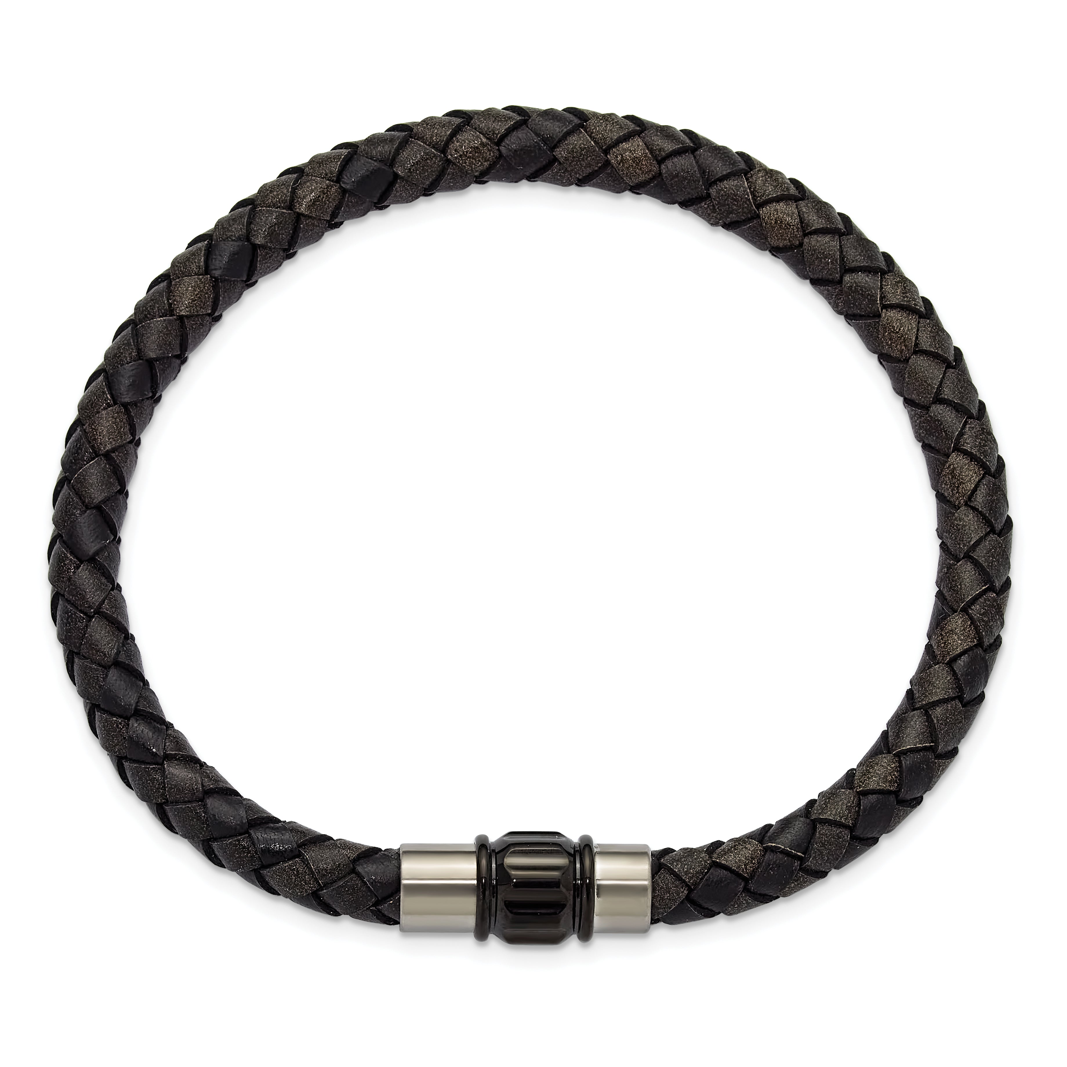 Men's Brushed and Polished Woven Stainless Steel Bracelet 6mm 8.5in