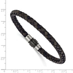 Men's Brushed and Polished Woven Stainless Steel Bracelet 6mm 8.5in