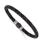 Men's Brushed and Polished Woven Stainless Steel Bracelet 6mm 8.5in