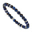 Polished Blue Lapis Stainless Steel Bracelet 6.6mm
