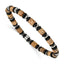 Polished Black Onyx Stainless Steel Bracelet 6.6mm