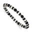 Polished Black Onyx Owl Stainless Steel Bracelet 6.5mm