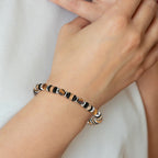 Polished Brown Tiger's Eye Stainless Steel Bracelet 6.5mm 7.5in