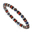 Polished Red Agate Stainless Steel Bracelet 6.5mm
