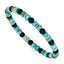 Polished Black Onyx Stainless Steel Bracelet 6.4mm 8in