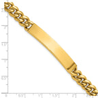 Men's Polished Gold-Tone Stainless Steel ID Bracelet 8mm
