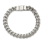 Men's Polished Stainless Steel Curb Chain Bracelet 10mm