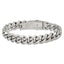 Men's Polished Stainless Steel Curb Chain Bracelet 12mm