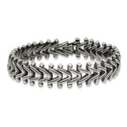 Men's Antiqued Franco Stainless Steel Chain Bracelet 15mm