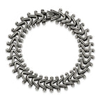 Men's Antiqued Franco Stainless Steel Chain Bracelet 15mm