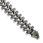 Men's Antiqued Franco Stainless Steel Chain Bracelet 15mm